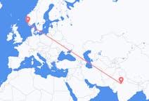 Flyg från Jaipur, Indien till Stavanger, Norge