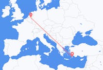 Flights from Rhodes in Greece to Eindhoven in the Netherlands