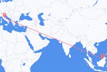 Vluchten van Bandar Seri Begawan, Brunei naar Perugia, Italië