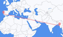 出发地 缅甸安目的地 葡萄牙里斯本的航班