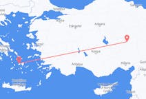 그리스발 파리키아, 터키행 카이세리 항공편