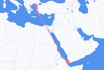 Flyreiser fra Balbala, Djibouti til Khios, Hellas