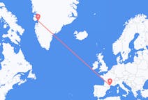出发地 法国貝濟耶目的地 格陵兰伊卢利萨特的航班