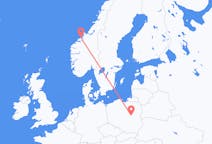 Vols depuis la ville de Varsovie vers la ville de Kristiansund