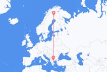 Flyrejser fra Pajala, Sverige til Thessaloniki, Grækenland