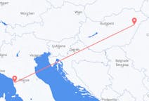 Flyreiser fra Debrecen, Ungarn til Pisa, Italia