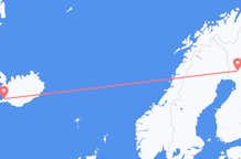 Vluchten van Reykjavík naar Rovaniemi