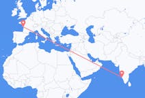 Flyreiser fra Mangalore, India til La Rochelle, Frankrike