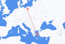 Vluchten van Naxos, Griekenland naar Poznań, Polen