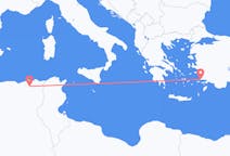 出发地 阿尔及利亚出发地 君士坦丁目的地 土耳其哈利卡那索斯的航班