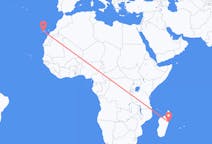 Vluchten van Toamasina, Madagaskar naar Tenerife, Spanje