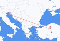 Vluchten van Pula, Kroatië naar Ankara, Turkije