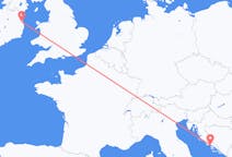 Vluchten van Dublin, Ierland naar Split, Kroatië