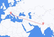 Flyreiser fra Gwalior, India til Firenze, Italia