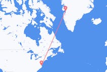 美国出发地 诺福克飞往美国目的地 伊卢利萨特的航班