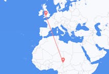 Flyreiser fra N Djamena, Tsjad til Bristol, England