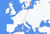 Loty z bedżaja, Algieria do Visby (Dania), Szwecja