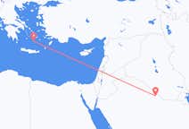 Flyrejser fra Rafha, Saudi-Arabien til Santorini, Grækenland