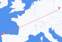 Fly fra Wrocław til A Coruña