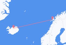 アイスランドのアークレイリから、ノルウェーのストックマルネスまでのフライト