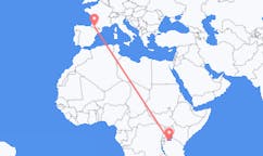 Flyg från Mwanza, Tanzania till Lourdes (kommun i Brasilien, São Paulo, lat -20,94, long -50,24), Frankrike