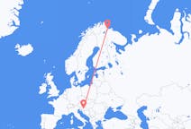 Vluchten van Zagreb, Kroatië naar Kirkenes, Noorwegen