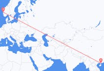 Flights from Zhanjiang, China to Bergen, Norway