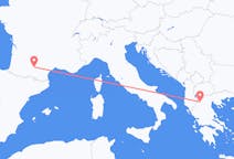 Flyreiser fra Kastoria, Hellas til Toulouse, Frankrike