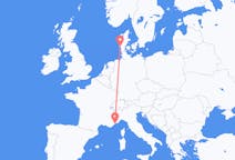 Flights from Nice, France to Esbjerg, Denmark