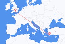 Flights from Rhodes, Greece to Southampton, the United Kingdom