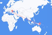 Flyreiser fra Port Moresby, til Istanbul