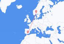 Vluchten van Granada, Spanje naar Oslo, Noorwegen