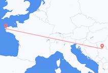 Flyg från Belgrad, Serbien till Brest, Frankrike