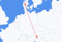 Flights from Billund, Denmark to Klagenfurt, Austria