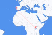 Vluchten van Entebbe naar Lissabon