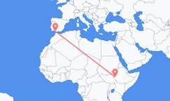 Flyreiser fra Gambela, Ethiop, Etiopia til Jerez, Spania