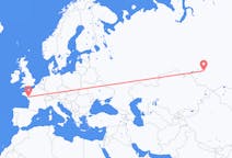 Flights from Novosibirsk, Russia to Nantes, France