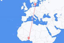 Flyreiser fra Lagos, Nigeria til Bornholm, Danmark