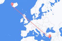 Vluchten van Larnaca, Cyprus naar Reykjavík, IJsland