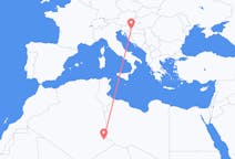 Рейсы из Джанет, Алжир в Загреб, Хорватия