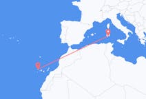 Vols depuis la ville de Cagliari vers la ville de Santa Cruz de La Palma