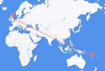 Flyg från Port Vila, Vanuatu till Newcastle upon Tyne, England
