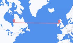 Loty z Kuujjuarapik w Kanadzie do Belfastu w Irlandii Północnej