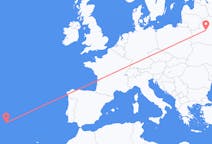 Flyg från Minsk, Vitryssland till Santa Maria, Portugal