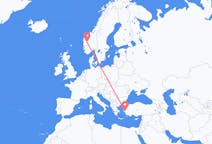 Flights from İzmir, Turkey to Sogndal, Norway