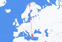 Flights from Kiruna, Sweden to Heraklion, Greece