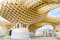 Photo of Metropol Parasol wooden structure located in the old quarter of Seville, Spain.