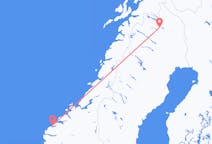 Vols depuis la ville de Kiruna vers la ville de Ålesund