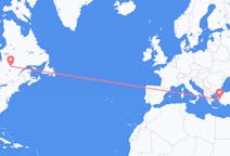 Flyrejser fra Chibougamau, Canada til Izmir, Tyrkiet