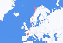 Flights from Svolvær, Norway to Toulouse, France